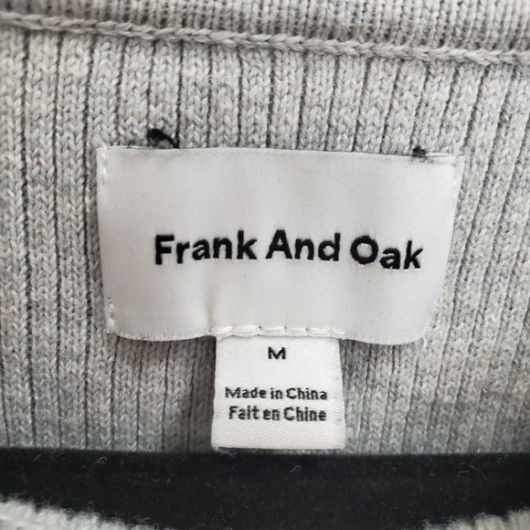 FRANK & Oak Light Grey Crew Neck Utility Sweater Size M - Picture 3 of 8